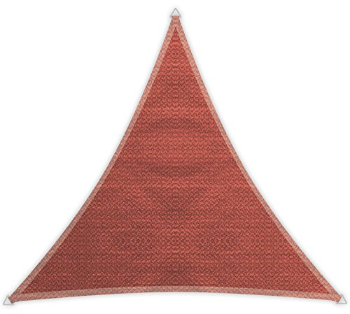 Windhager 10971 - Vela de sombra para patio, triangular 3.5m, color terracota