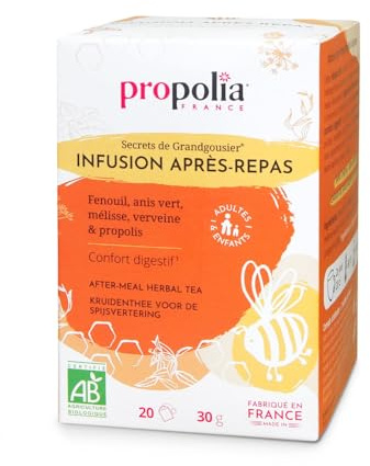 PROPOLIA - Infusions Bio Après-repas - Propolis & Fenouil - 20 sachets