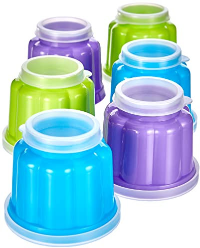 Ibili 756500 Set di 6 stampi per gelatina (blister), plastica, multicolore, 7,5 x 7,5 x 6,1 centimetri