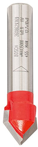 Bosch Accessories Bosch Professional V-spårfräs (för trä, skaft 8 mm, Ø12,7 mm, arbetslängd 10 mm, total längd 44,4 mm)