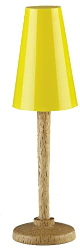 Kahlert Licht 10201 - Minipuppenzubehör - Stehlampe Holzfuß, Kunststoffschirm