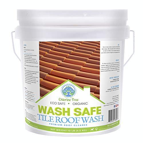 Wash Safe Industries TILE ROOF WASH Premium Eco-Safe and Organic Tile Roof Cleaner, 10 lb Container