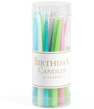 Caspari Entertaining Birthday Candles, Pastels