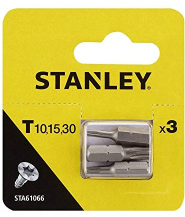 STANLEY - 3 Embouts Tournevis Torx 25mm T10 - T15 - T30 - STA61066-XJ