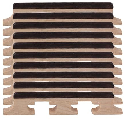 Bqlzr Holzfarbe Ahorn 4 String Banjo Ukulele Guitar Bridge String Instrumente Teile Pack von 10
