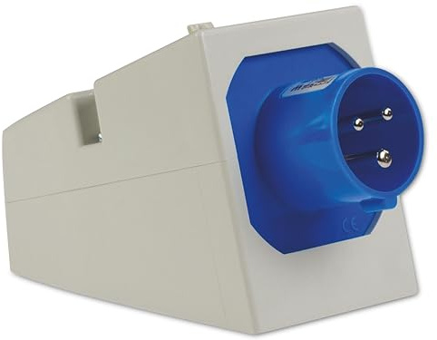 as - Schwabe - CEE Wandgerätestecker - Camping Stecker - blau, 60473 | 230 V, 16 A, 3-polig - Outdoorstecker - IP44 fremdkörper- und spritzwassergeschützt - zur Verwendung im Außenbereich geeignet