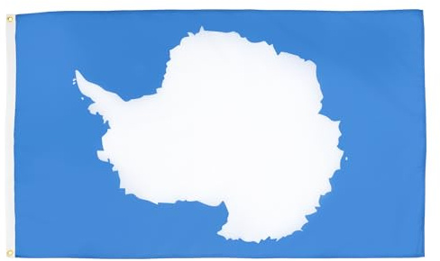 AZ FLAG Flagge Antarktika 150x90 cm Fahne Antarktika Polyester 100D 2 Ösen | Für innen und außen dekorative Flagge doppelte Nähte und verstärkte Kanten mit Metallösen 100D Polyester