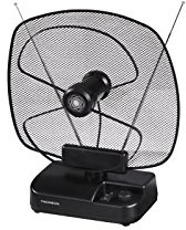 Hama 00131922 Antenne (UHF, VHF, DVB-T, DVB-T2, 1,8 m, 230 V AC/50 Hz, Schwarz)