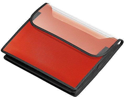 VELOFLEX 1443422 - Sammelbox VELOBAG, Heftbox, Sammelmappe, DIN A4, PP-Folie, 40 mm Füllhöhe, rot, 1 Stück