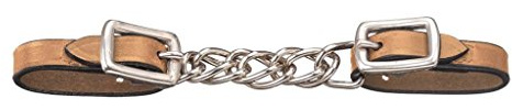 Tough 1 Mini Leather Flat Chain Curb Strap Lt Oil