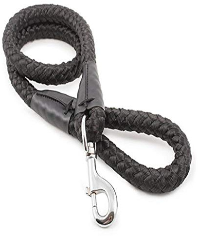 Ancol Nylon Super-Sized Rope Lead Black, 1.07 m Length by Extra Thick 20 mm Width