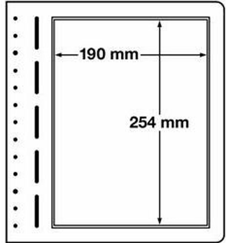 Leuchtturm 313874 Blankoblätter für Sammelalben - 1er Einteilung im 190 x 254 mm Format - 10er Pack