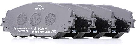 BOSCH Bremsbelagsatz, Scheibenbremse 0986494240 | Kompatibel mit: SUBARU TREZIA, TOYOTA AURIS, AURIS, COROLLA Stufenheck, PRIUS PLUS, RAV 4 III, URBAN CRUISER, VERSO S