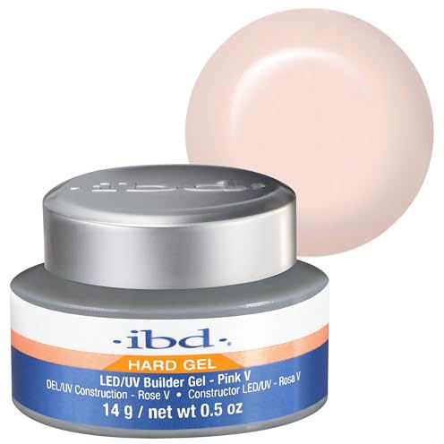IBD Hard Gel – LED/UV Builder Gel Pink V, 1er Pack (1 x 14 g) – MADE IN USA – Nagelaufbau zu Hause – ohne Termine und laute Nagelstudios