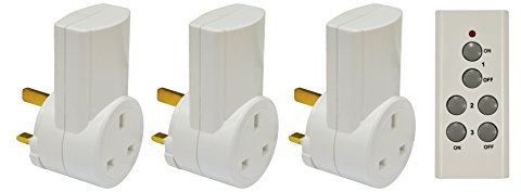 Eagle 3 Way Remote Control Mains Socket Adaptor Set