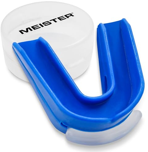 Meister Protège-Dents Double Moulable avec Étui - Bleu