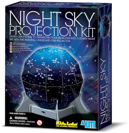 4M 00-13233 Planetario Proiettore Stelle 3D: Costruisci e Proietta le Costellazioni, Gioco Scientifico Bambini per Scoprire Sistema Solare e Costellazioni, da 8 anni