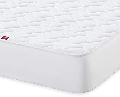 Belnou Protector de Colchon Funda Colchon Acolchada. Cubre Colchon Protector Colchon Sobrecolchon. Algodon Reversible Transpirable. Oslo 1. Cama 135 x 190 cm