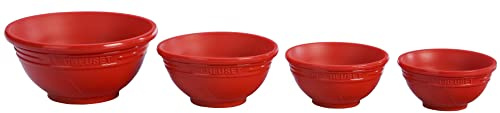 Le Creuset Silikon Prep Schalen-Set, 4 Stück cherry