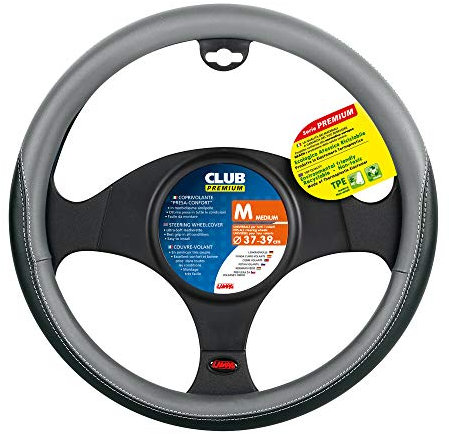 Lampa 33067 Club, coprivolante in Skeentex - M - Ø 37/39 cm - Nero/Grigio