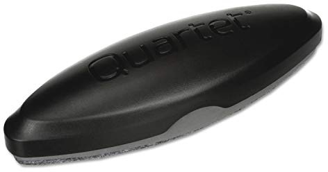 Quartet Eraser, 2-in-1, Whiteboard/Chalkboard, Magnetic, 6-1/2x1-3/8, Oval, Black (BFEB2)