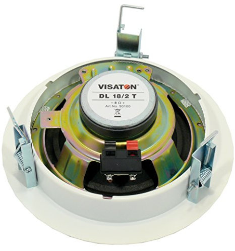Visaton DL 18/2 T 8 Ohm 17 cm (6,5) 2-Wege Deckenlautsprecher, 50100, weiß