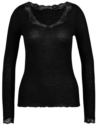 CALIDA Richesse Lace långärmad ull & silkeskjorta för kvinnor, förpackningen kan variera