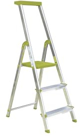 Escalera Aluminio Rolser BriColor 3 Peldaños - Lima. Certificada según Norma Europea EN-131 para Uso doméstico y Profesional.