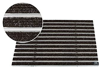 EMCO Eingangsmatte DIPLOMAT Rips braun 12mm Fußmatte Schmutzfangmatte Fußabtreter Antirutschmatte, Größe:100x50cm