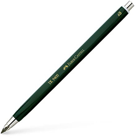 FABER-CASTELL 139406 - Fallminenstift TK 9400, Minenstärke: 3,15 mm, Härtegrad: 6B, Schaftfarbe: grün