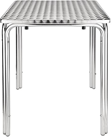 Bolero Commercial Stainless Steel Square Leg Table, 720x600x600mm