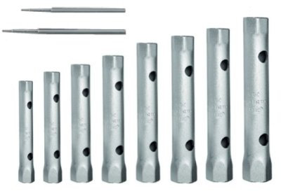 GrecoShop Set di 8 Chiavi a Tubo Esagonali in Acciaio da 6-22 mm