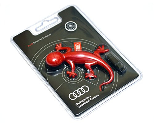 Ambientador de coche original de Audi, olor a flores, diseño de lagartija, color rojo