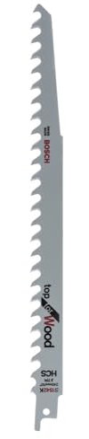 Bosch Professional 5 unidades Hoja de sierra sable S 1542 K Top for Wood, para madera, 240 x 19 x 1.5 mm, accesorio de sierra sable