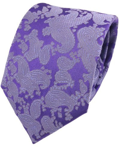 ohne Markenname Diseñador corbata de seda - morado lila azul Paisley modelada
