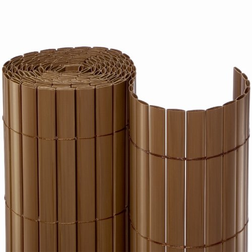 NOOR PVC Sichtschutzmatte Sight - Sichtschutzzaun Braun 90x300 cm | wetterfeste Zaunblende für Garten, Balkon & Terrasse - Balkonverkleidung UV-stabil, schimmelresistent & zuschneidbar
