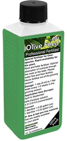 Árbol de oliva Liquid fertilizantes, alimentación, planta comida NPK para Olea europaea, Olea sylvestris