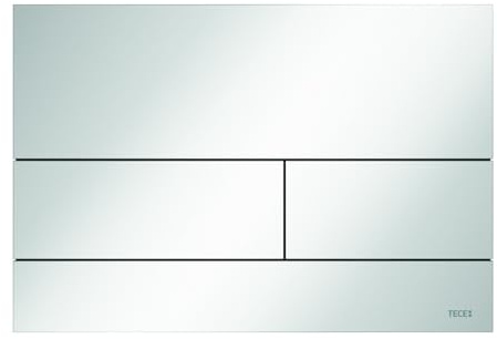 TECE Square Betätigungsplatte für WC (weiß glänzend, Zweimengentechnik, bedienbar von Oben und vorne) 9240832