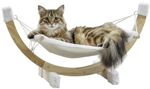 Hängematte SIESTA, weiß mit Holzgestell, 73x36x34cm