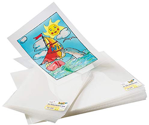 folia 450103 - Malunterlage für Fensterbilder, aus Kunststoff, DIN A3 Format, 10 Stück, zum Aufmalen und Abziehen von Window Color Farben