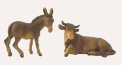 Ochs und Esel 2tlg. geeignet für 11cm Figuren