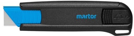 MARTOR Sicherheitsmesser Mit Klingeneinzug, SECUNORM 175, Profi Cuttermesser, Kartonmesser, Klein, Kunststoff, Rechts- & Linkshänder, GS Geprüft
