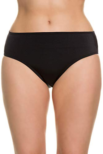 Ulla Popken Mujer Bikinislip, Große Größen Braguita de Bikini Not Applicable, Negro (Negro 10), 46 (Herstellergröße: 46)