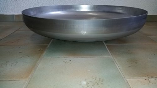 Czaja Edelstahl Klöpperboden Ø 120 cm aus rostfreiem Edelstahl, Feuerstelle, Feuerschale, Grill für Garten und Terrasse
