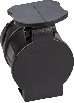 UNITEC Kurzadapter, 13 auf 7-polig, kompakter Miniadapter, einfache Verbindung zwischen Anhänger und Fahrzeug, belastbar bis 20 A, ISO 1724 und 11446, schwarz, 1 Stück