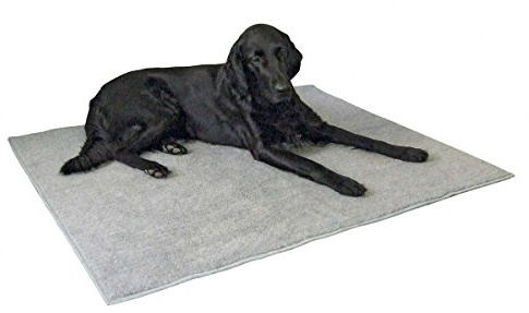 Kerbl Pet Antirutsch-Thermoteppich für Hunde | Hellgrau, 125 × 80 cm, Polyester, Latex und Fleece, rutschfest und isolierend für warme Liegeflächen