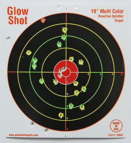 50 Pack - 10 Reactive Splatter Targets - Glowshot - Multi Color - Gun and Rifle Targets - Glow Shot