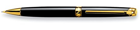 Caran d 'Ache Leman Druckbleistift, vergoldet, Ebenholz Schwarz