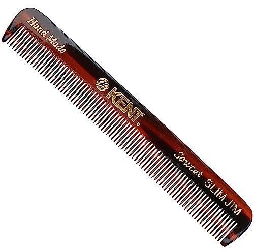 Kent Brushes Handmade Pocket Comb Fine Hair - Detangling, Smoothing and Styling - Strong and Durable - Narrow Toothed Comb - Fine Hair & Beards
