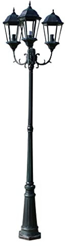 vidaXL Lampione da Esterno Livorno h. 230 cm